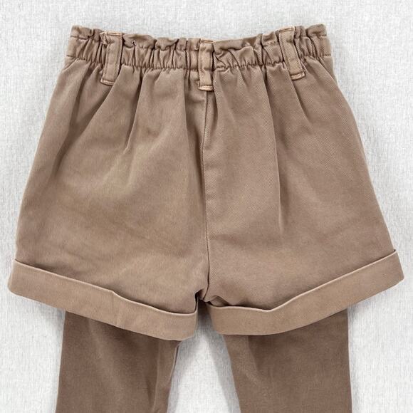 IL GUFO Bermuda Legging Pant Baby Toddler Tan 6 Month Shorts Layered Pull On NEW - Picture 4 of 13